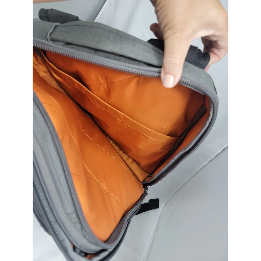 eBags Professional Slim Junior Laptop Backpacks Gray Orange 15.5 Laptop